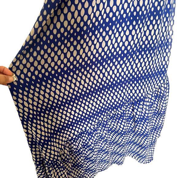 Lane Bryant Womens Plus Abstract Fairy Tiered Maxi Dress Blue White Size 18/20 - Picture 6 of 11